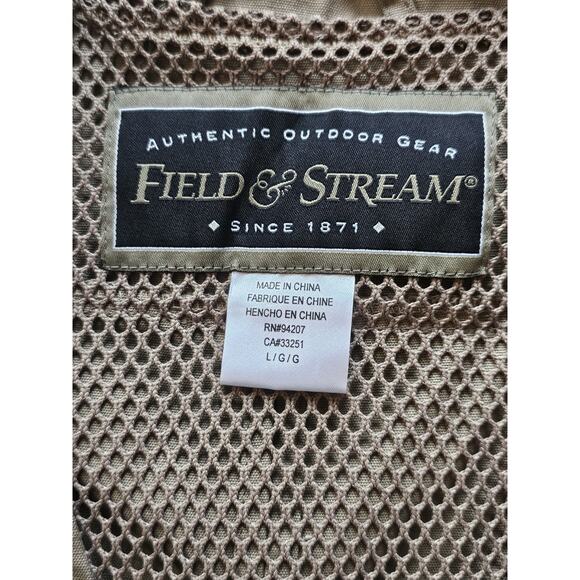 Field and Stream Fishing/Hunting Vest Utility Pockets Men's Large Tan - Picture 2 of 9